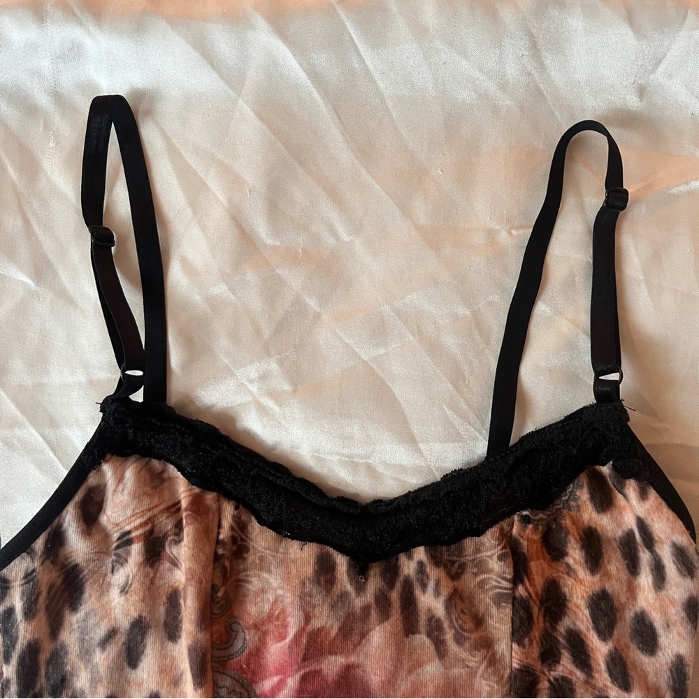 Y2K leopard floral lace cami - Picture 2 of 4